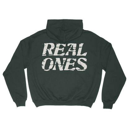REAL ONES Alpine Green Logo Hooidie