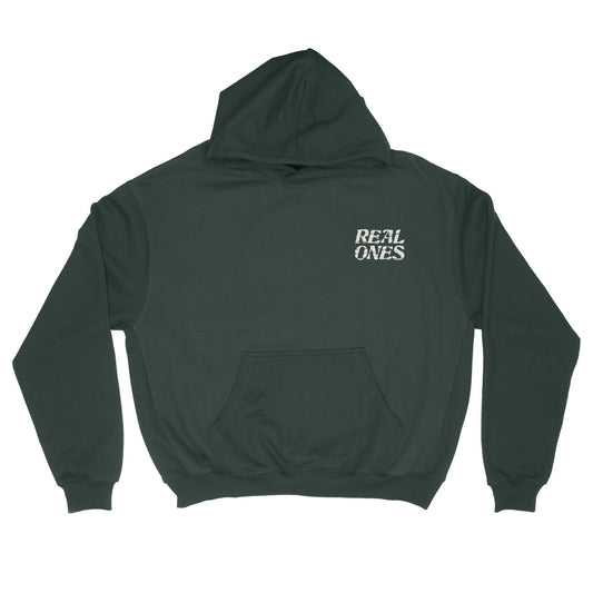 REAL ONES Alpine Green Logo Hooidie